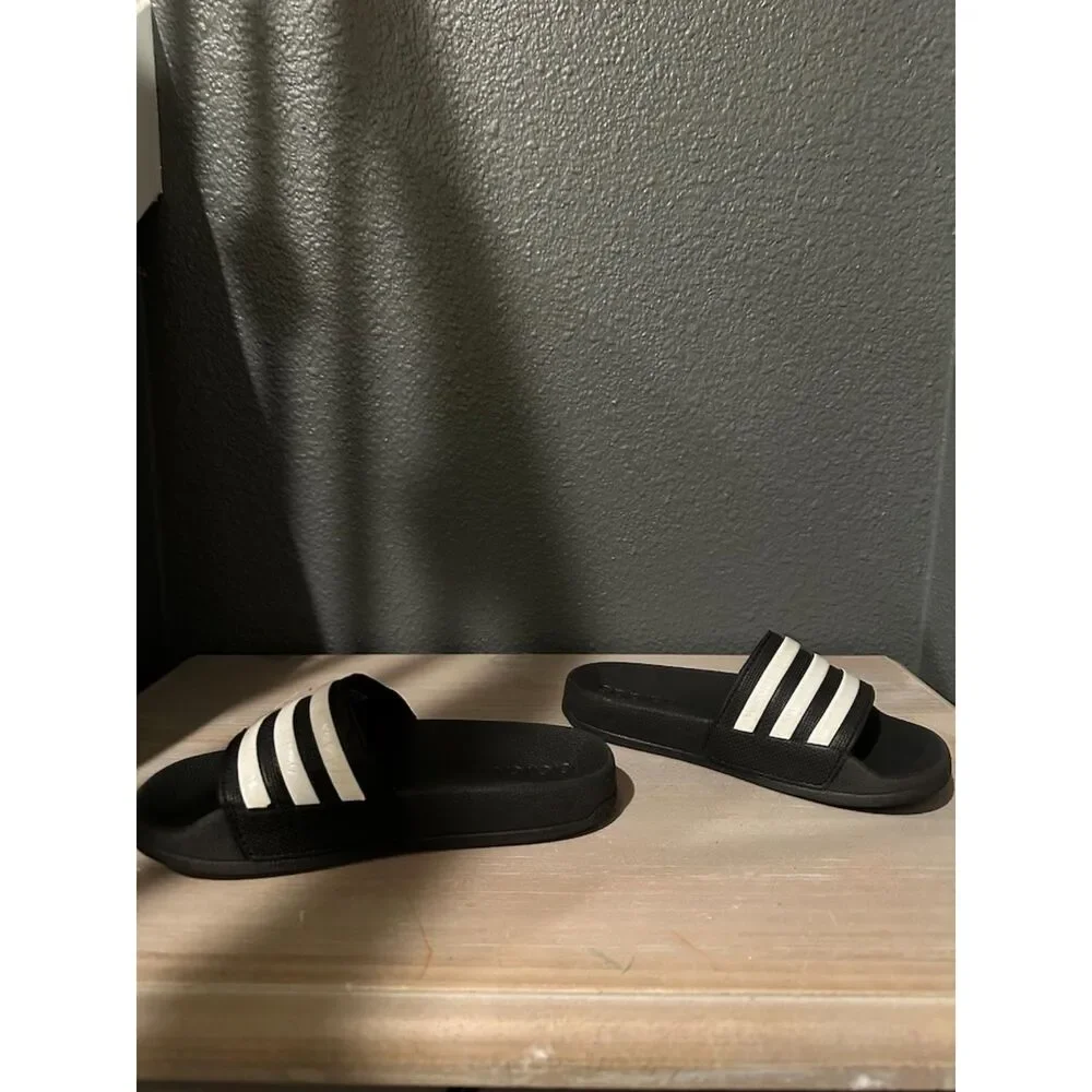 Adidas Adilette Black Shower Slides-Sandals for Kids Size 11K
